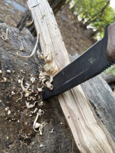 The best camping knife should be able to manage fine tasks, like carving feather sticks.