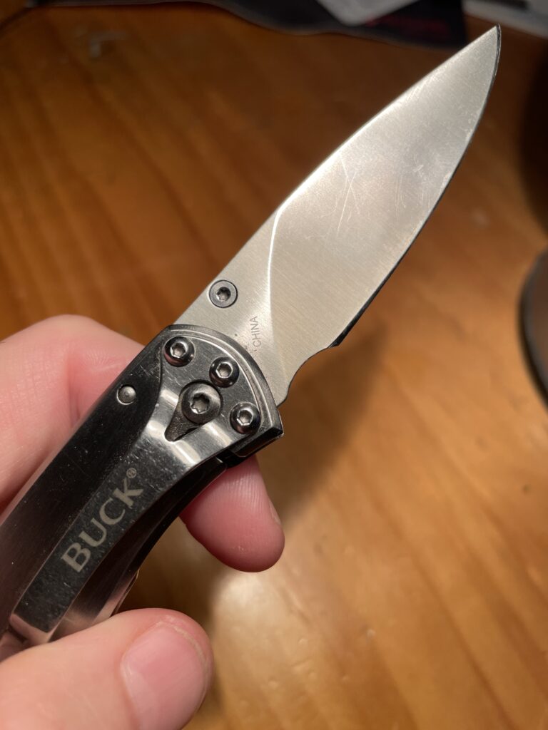 The Buck Nobleman's pocket clip can be removed but not reversed. It may also be possible to reverse the thumb stud, which would be nice for left-handed users.
