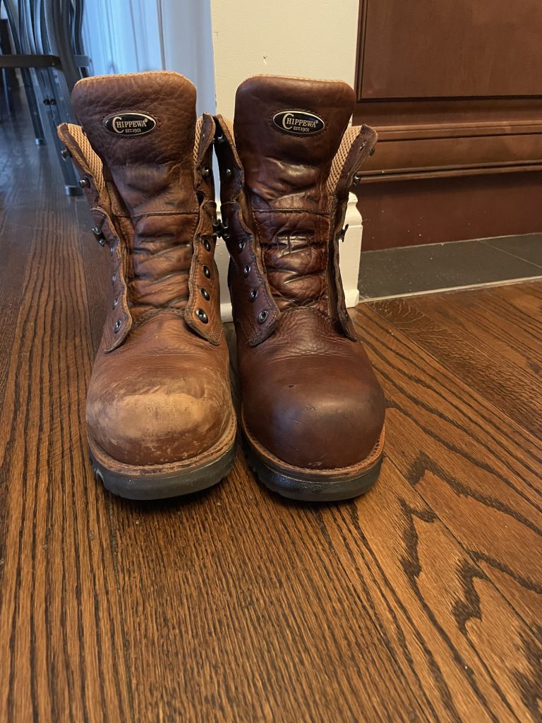 Leather boot care
