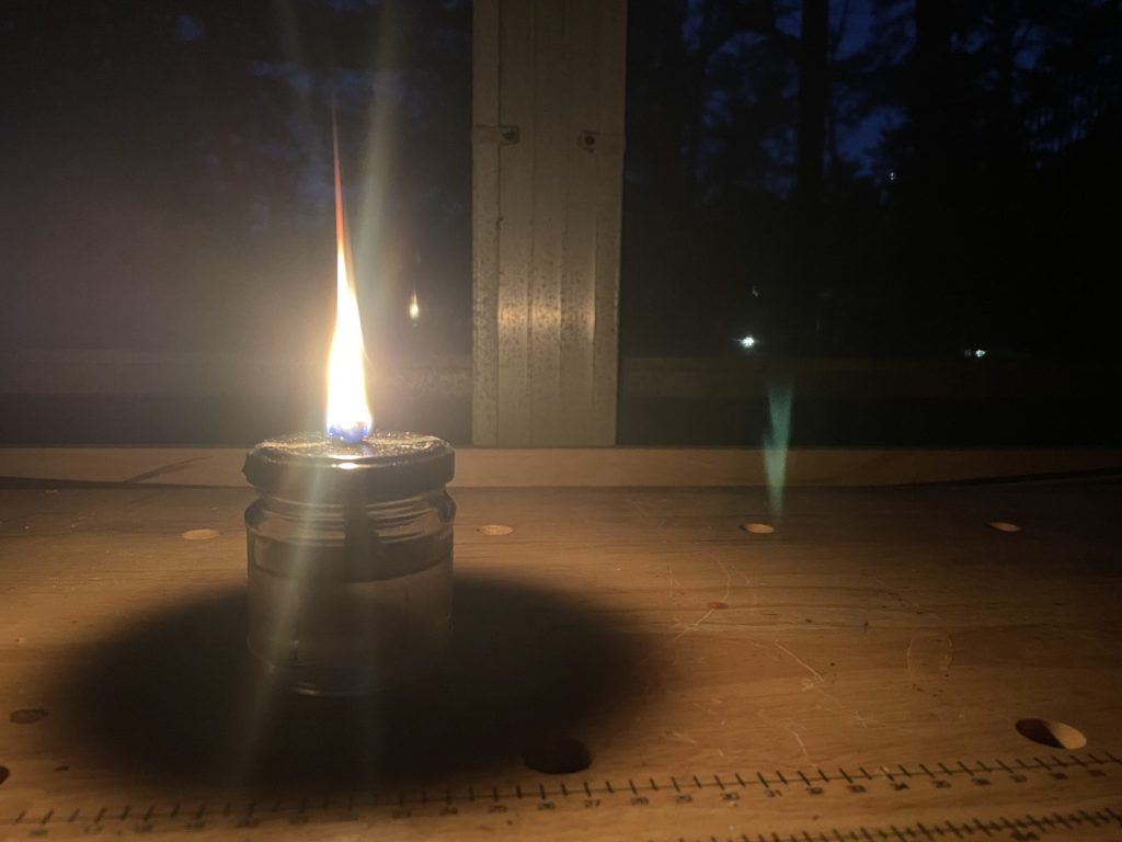 Oil lamp from a jar
