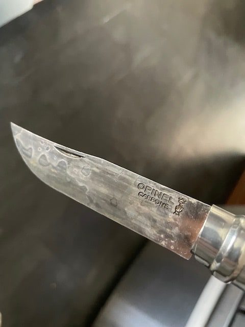 Forcing a Patina on a Carbon Steel Blade