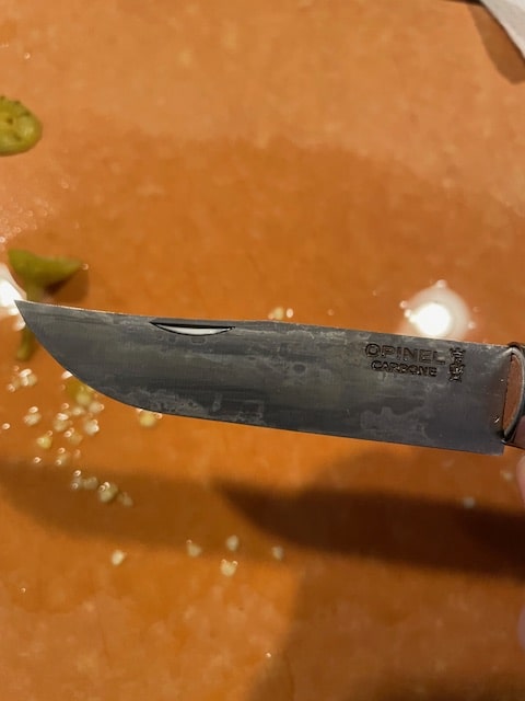 Forcing a Patina on a Carbon Steel Blade