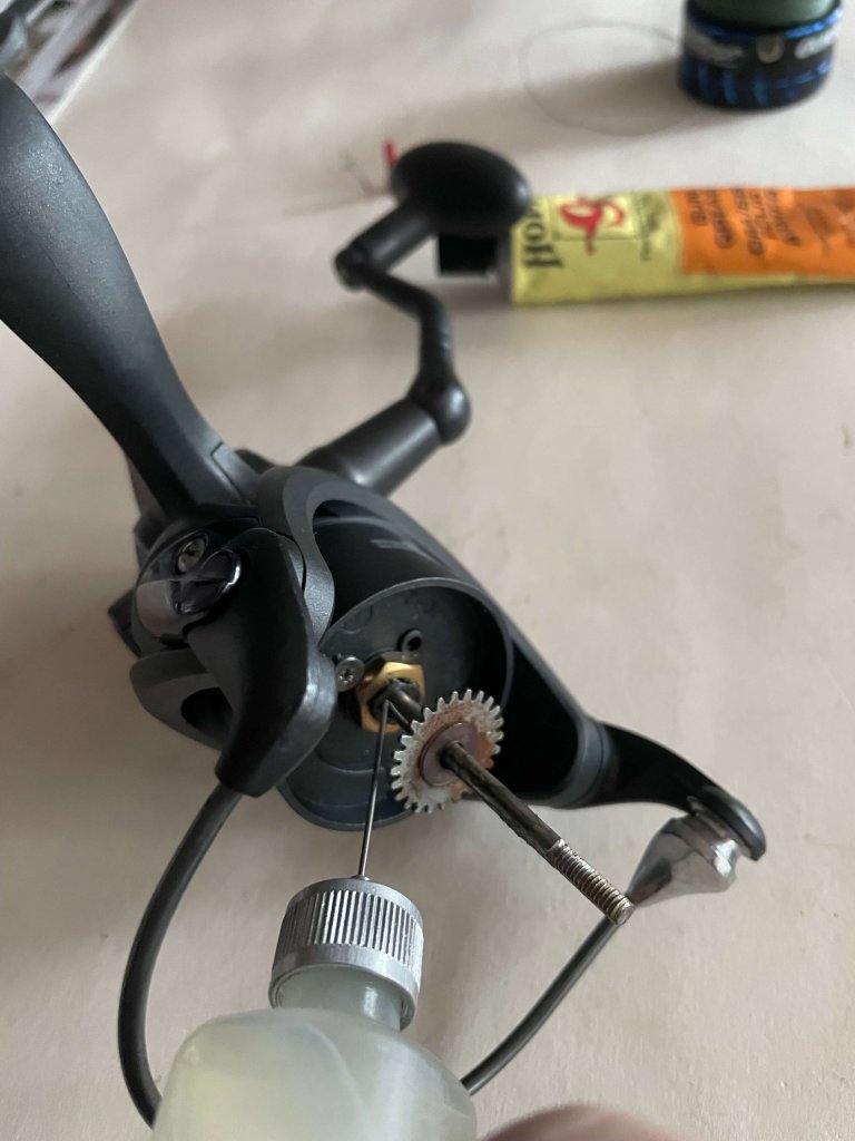 How to oil a surf reel.