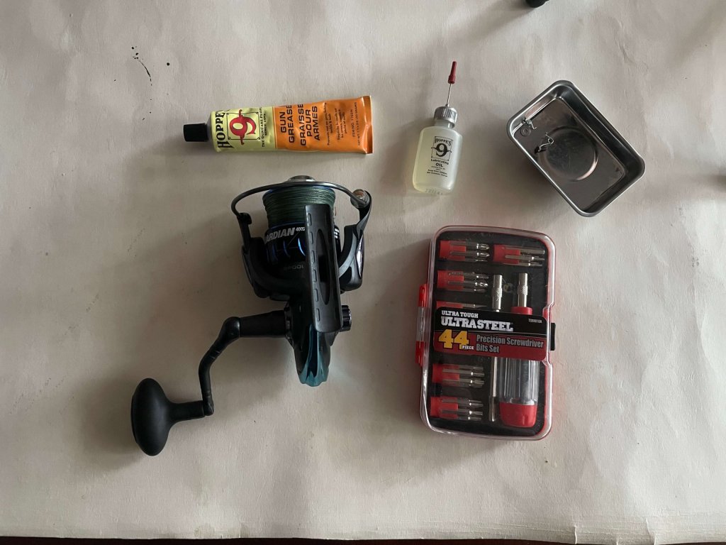 How to clean and grease a surf reel.